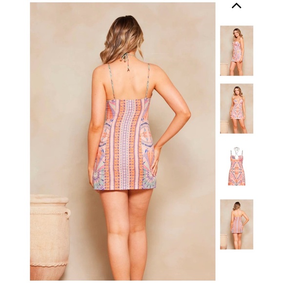 Multicolor Patterned Dress - Picture 3 of 4